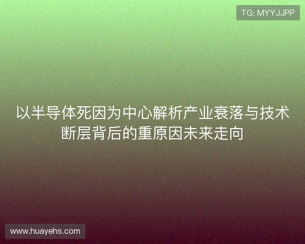 以半导体死因为中心解析产业衰落与技术断层背后的重原因未来走向